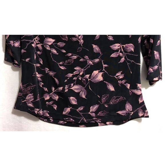 JBS LTD Top Metallic Pink Sparkle Cowl Neck/Back Vintage Size XL Holiday Festive - Picture 9 of 16